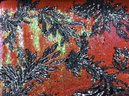 Iridescent Hawaii design 2 tone sequins on mesh base 58/60" sold by the yd. Ships worldwide from Los Angeles California USA