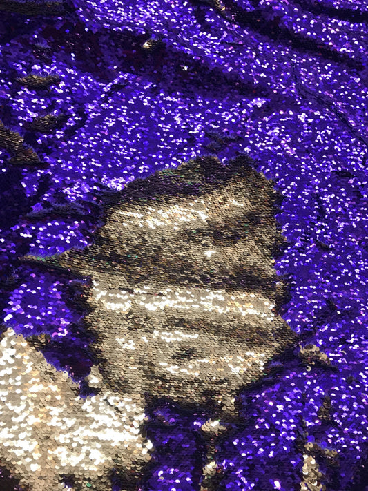 Mermaid sequins 5mm flip up sequins stretch base reversible sequins 58/60"sold by the yd. Ships worldwide from Los Angeles California USA