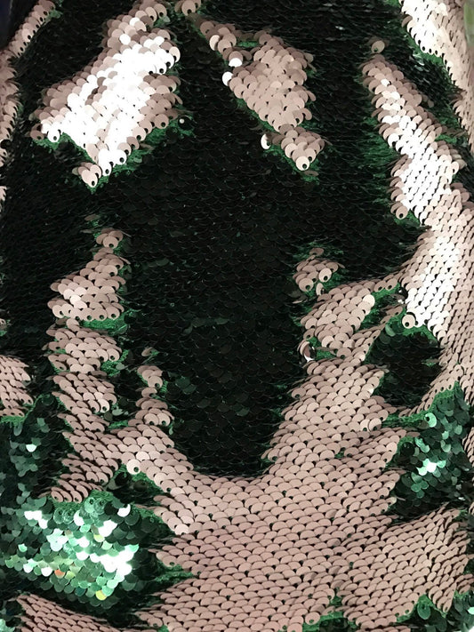 Mermaid flip up sequins reversible 5mm sequins on spandex base 58/50" Sold by the YD. Ships worldwide from Los Angeles California USA
