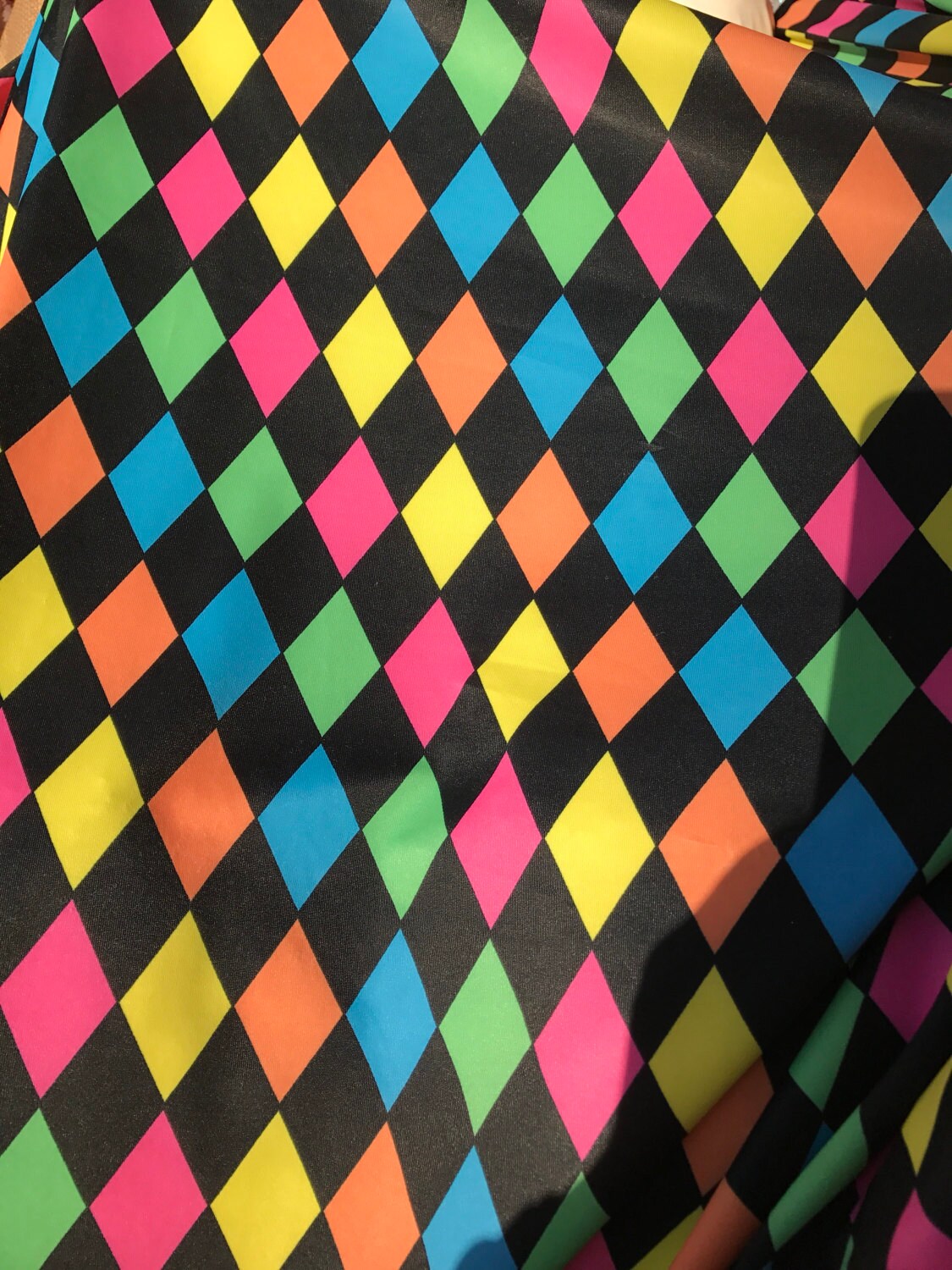 Harley queen design multicolor nylon spandex 4way Stretch 58/60" Sold by the YD. Ships worldwide from Los Ángeles California USA