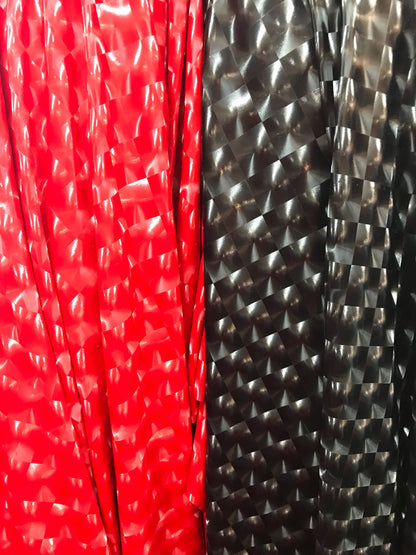 3D vinyl black and red 2way Stretch pvc 58/60" Sold by the YD. Ships worldwide from Los Angeles California USA.