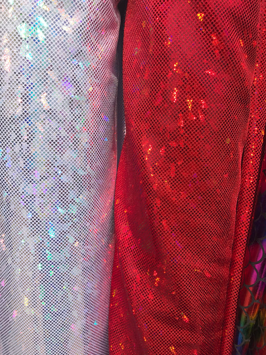 Broken glass Hologram foil on nylon spandex 4way stretch 58/60" Sold by the YD. Ships worldwide from Los Angeles California USA