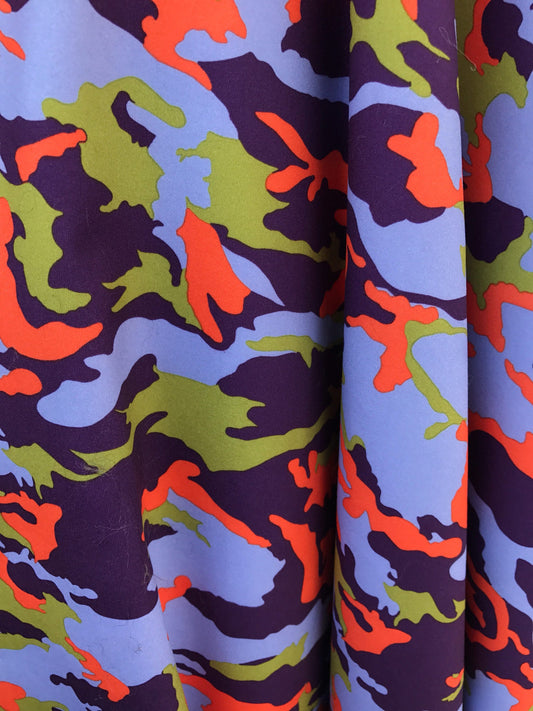 New super techno camouflage design 2 way stretch 58/60" multicolor sold by the YD. Ships worldwide from Los Angeles California USA