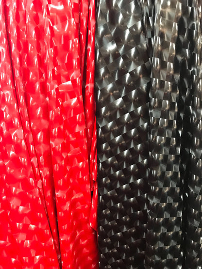 3D vinyl black and red 2way Stretch pvc 58/60" Sold by the YD. Ships worldwide from Los Angeles California USA.