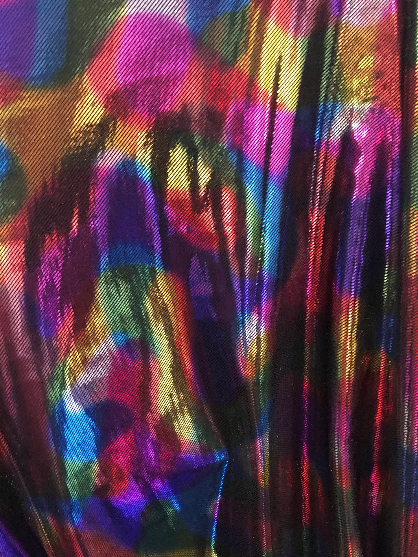 Camouflage multicolor metallic nylon spandex 4way stretch 58/60" Sold by the YD. Ships worldwide from Los Angeles California USA