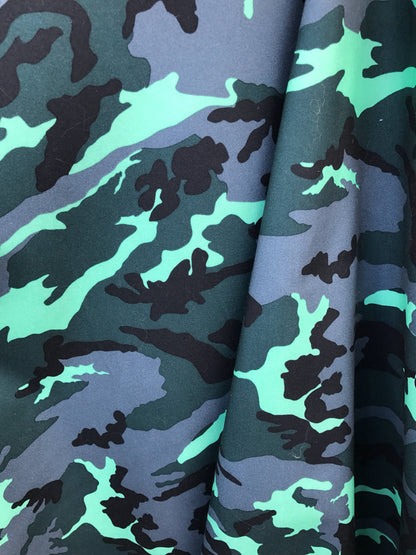 New super techno camouflage design 2 way stretch 58/60" multicolor sold by the YD. Ships worldwide from Los Angeles California USA