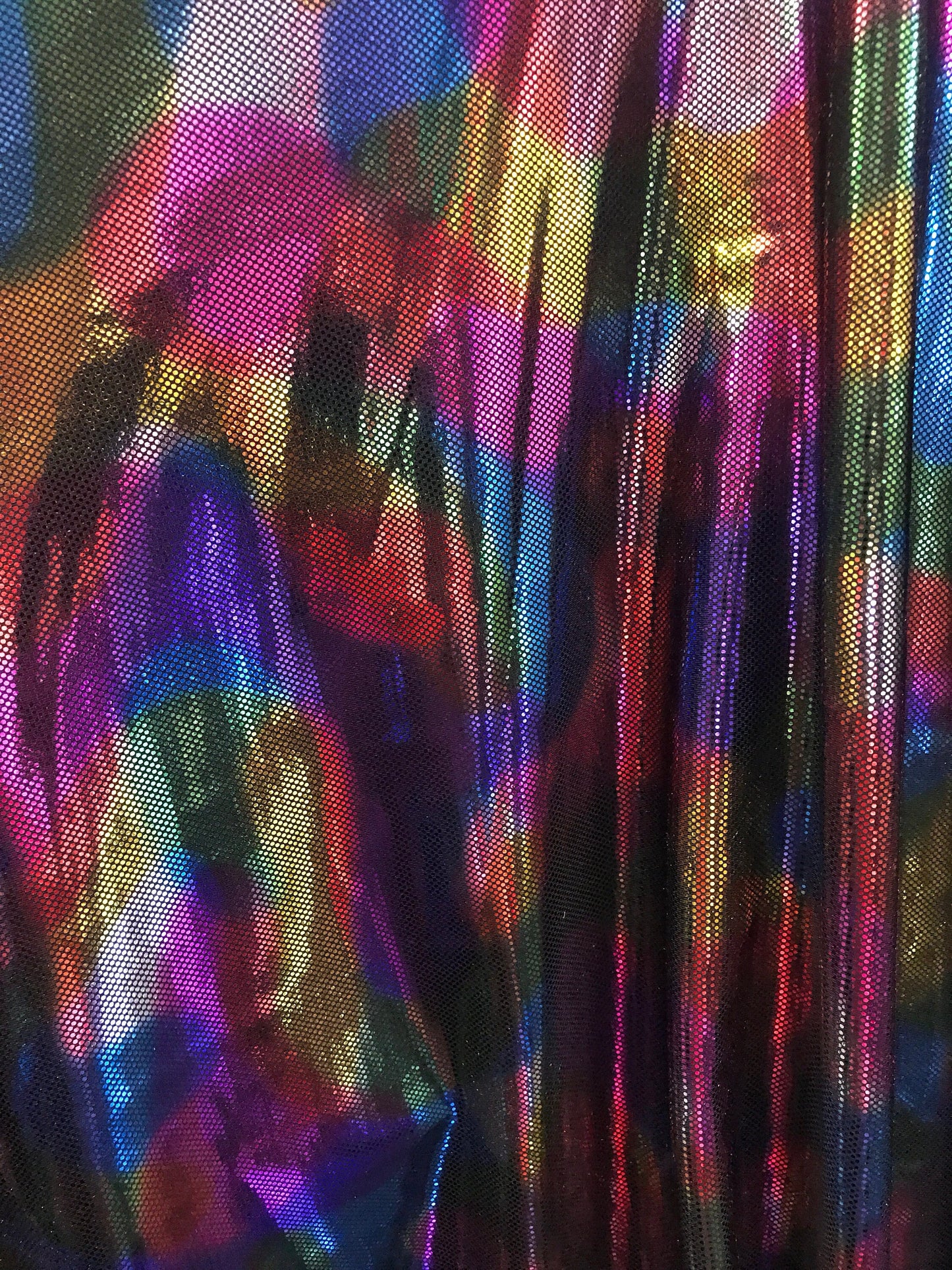 Camouflage multicolor metallic nylon spandex 4way stretch 58/60" Sold by the YD. Ships worldwide from Los Angeles California USA