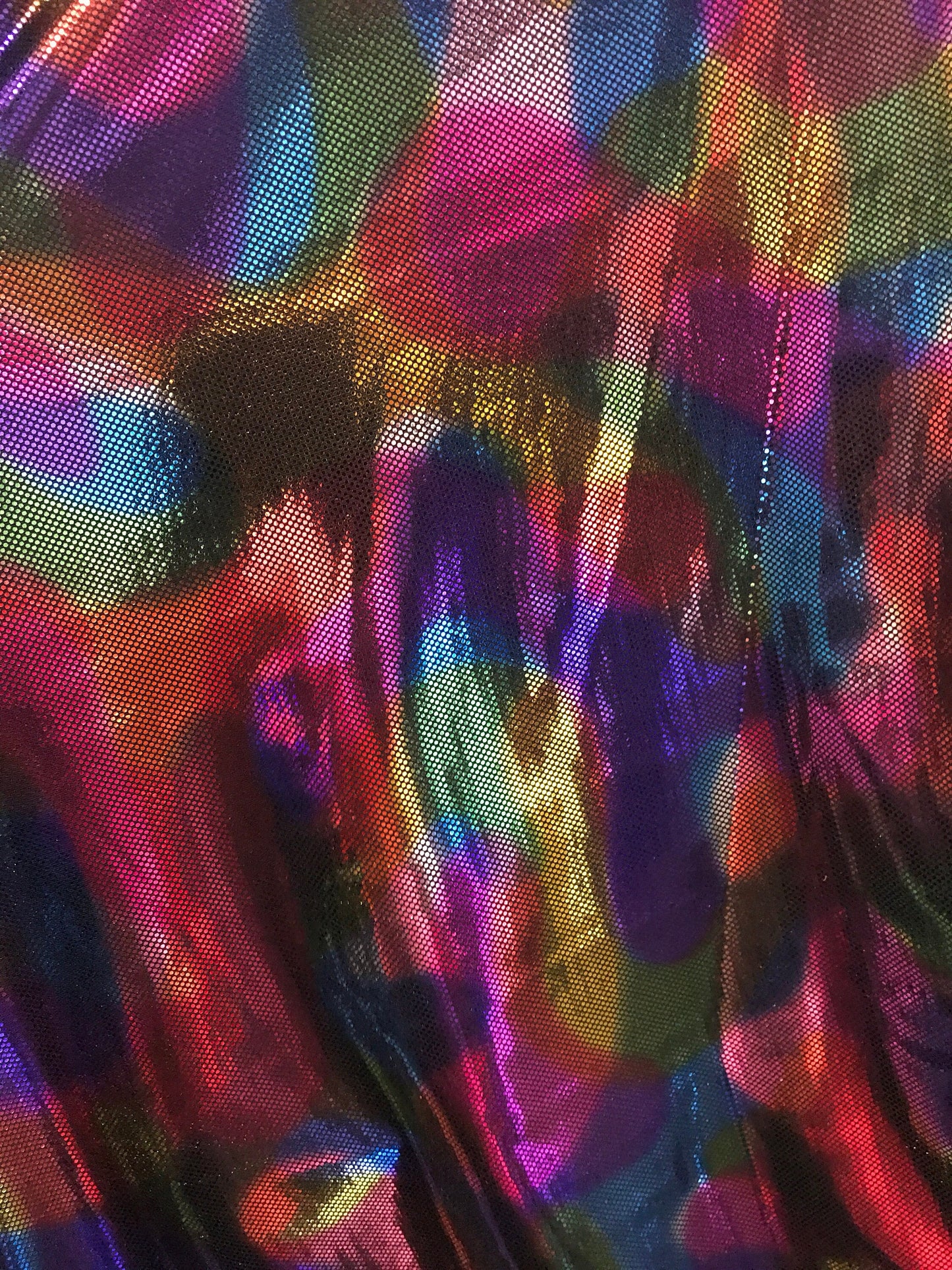 Camouflage multicolor metallic nylon spandex 4way stretch 58/60" Sold by the YD. Ships worldwide from Los Angeles California USA