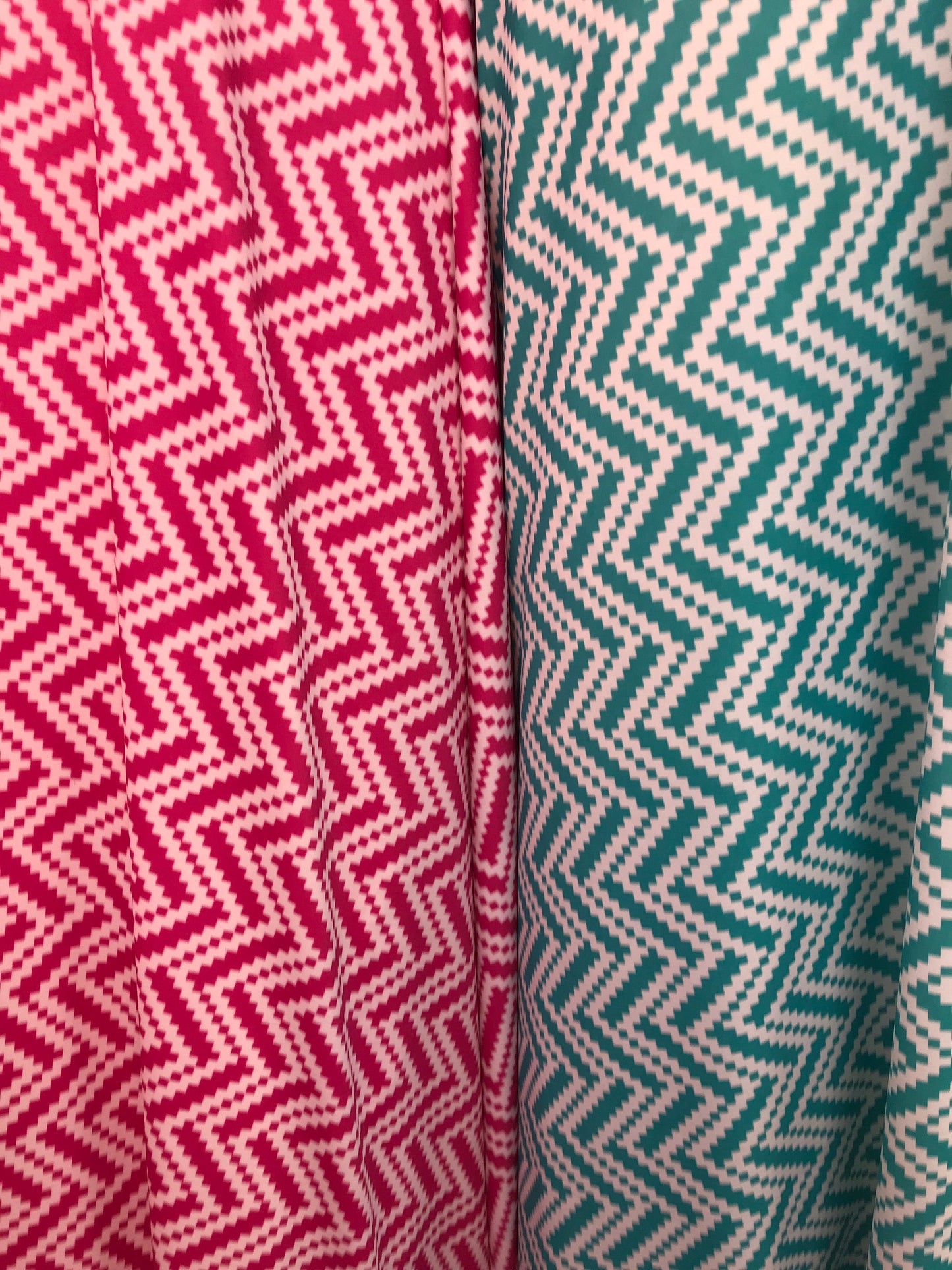 New chevron design on nylon spandex 4way stretch 58/60" Sold by fhe YD. Ships worldwide from Los Angeles California USA.