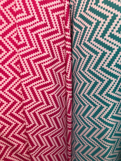 New chevron design on nylon spandex 4way stretch 58/60" Sold by fhe YD. Ships worldwide from Los Angeles California USA.
