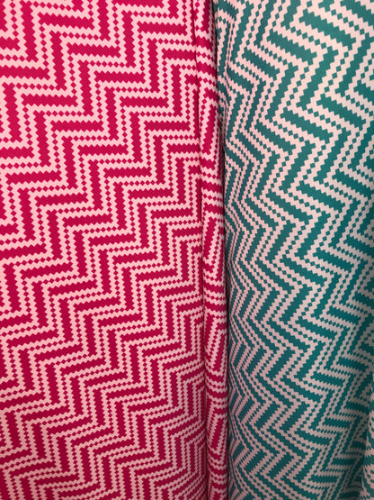 New chevron design on nylon spandex 4way stretch 58/60" Sold by fhe YD. Ships worldwide from Los Angeles California USA.