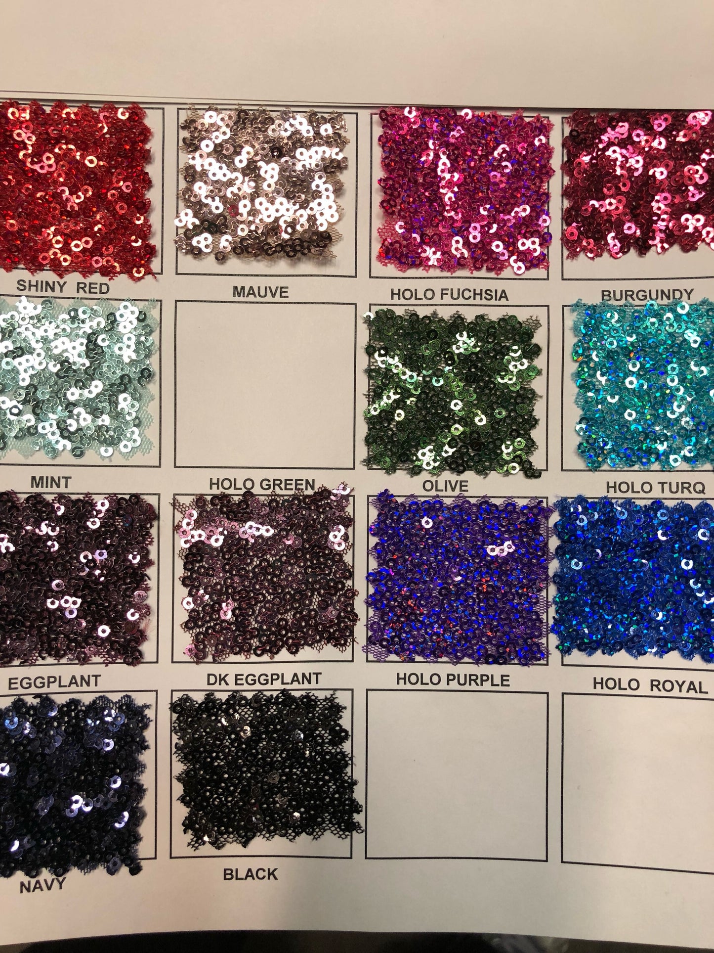 Mini glitz sequins hologram on strech mesh 2way strech 55/57" Sold by the YD. Ships worldwide from Los Angeles California USA