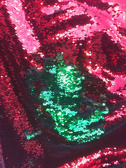New flip up reversible sequins doble face sequins in spandex base 2way stretch 58/60" Sold by the YD. Ships worldwide from Los Angeles CA