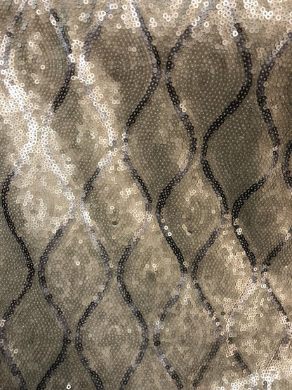 New sequins chain design on spandex base 2way stretch 58/60" Sold by the YD. ships worldwide from Los Angeles California USA