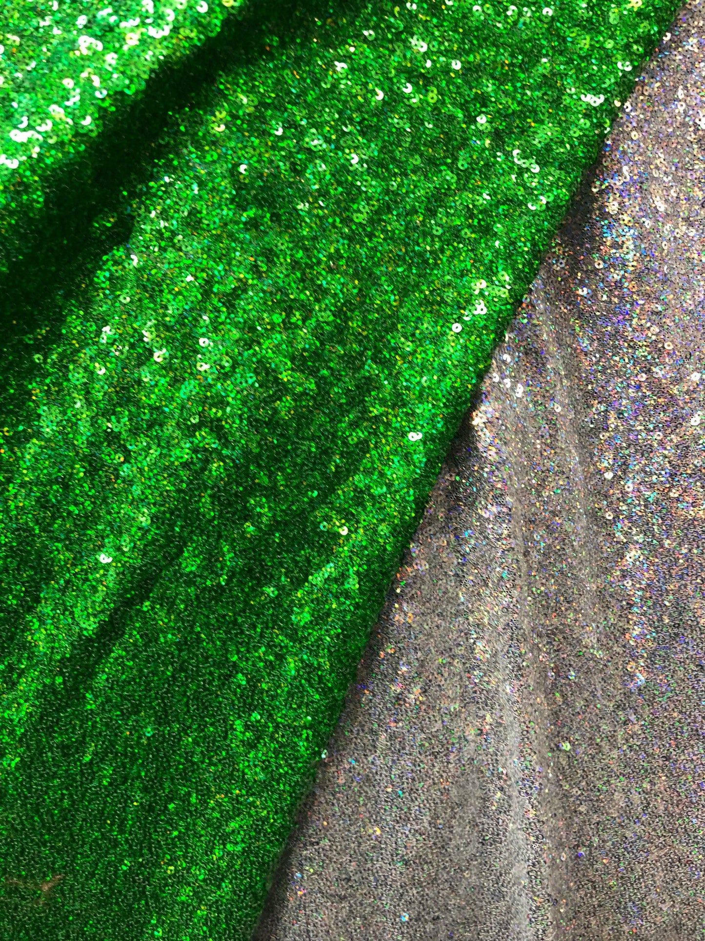 Mini glitz sequins hologram on strech mesh 2way strech 55/57" Sold by the YD. Ships worldwide from Los Angeles California USA