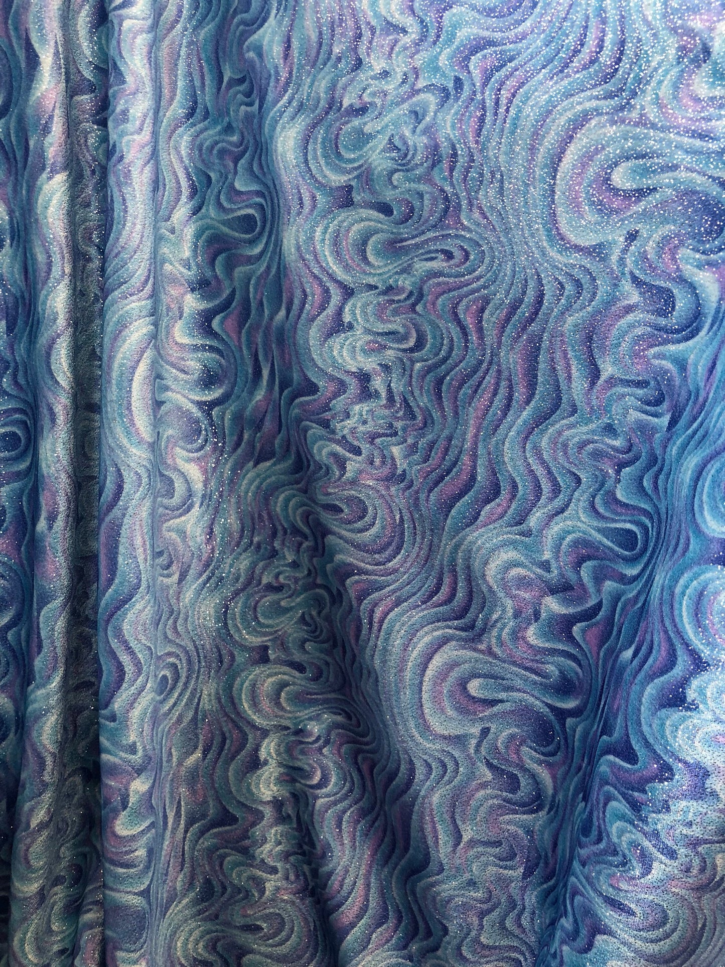 New stretch velvet with glitter abstract design 4way Stretch 58/60" Sold by the YD. Ships worldwide from Los Angeles California USA.