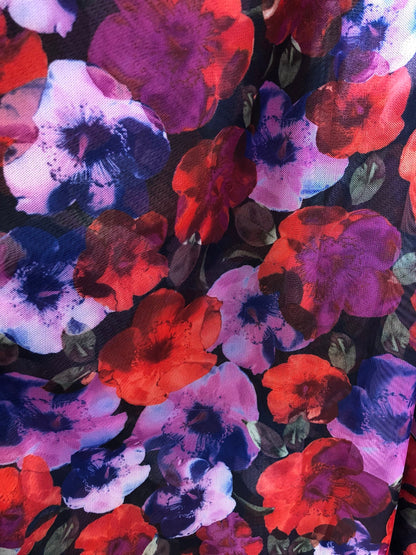 New flower design multicolor 4-way nylon spandex Stretch 58/60" Sold by the YD. Ships worldwide from Los Angeles California USA.