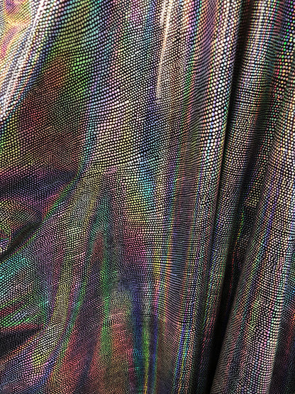 New stretch shining vinyl animal print black/silver 58/60" Sold by the YD. Ships worldwide from Los Angeles California USA.