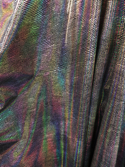 New stretch shining vinyl animal print black/silver 58/60" Sold by the YD. Ships worldwide from Los Angeles California USA.