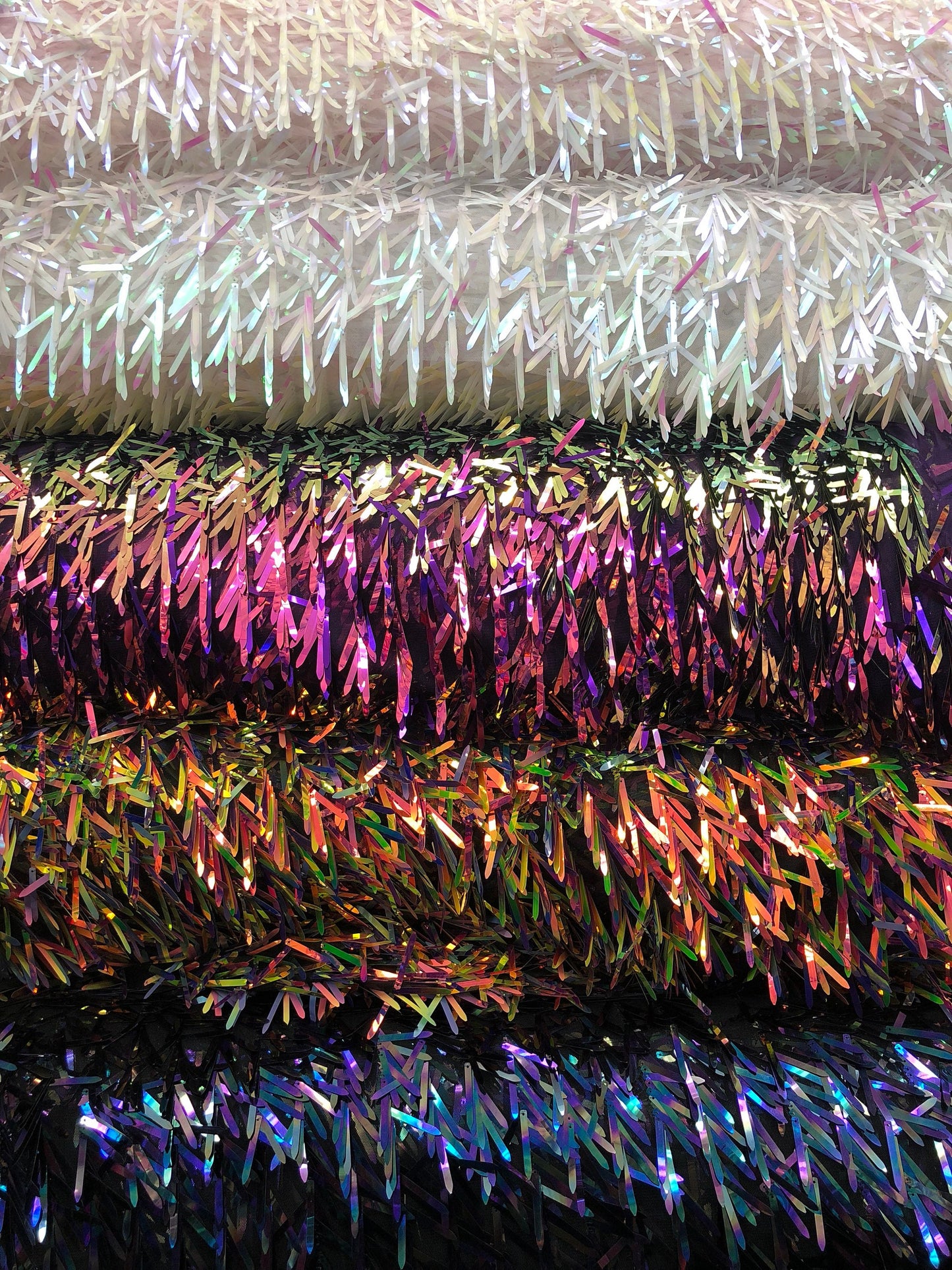 New sequins sword design on strech mesh 2way vertical way only 58/60" Sold by the YD. Ships worldwide from Los Angeles California USA