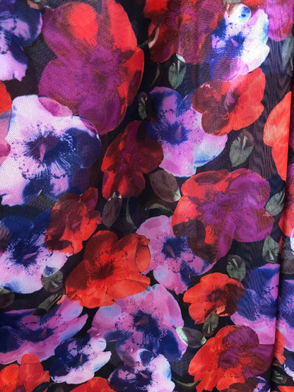New flower design multicolor 4-way nylon spandex Stretch 58/60" Sold by the YD. Ships worldwide from Los Angeles California USA.
