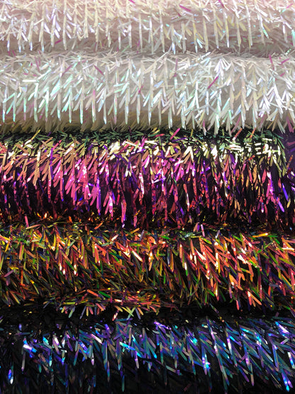 New sequins sword design on strech mesh 2way vertical way only 58/60" Sold by the YD. Ships worldwide from Los Angeles California USA