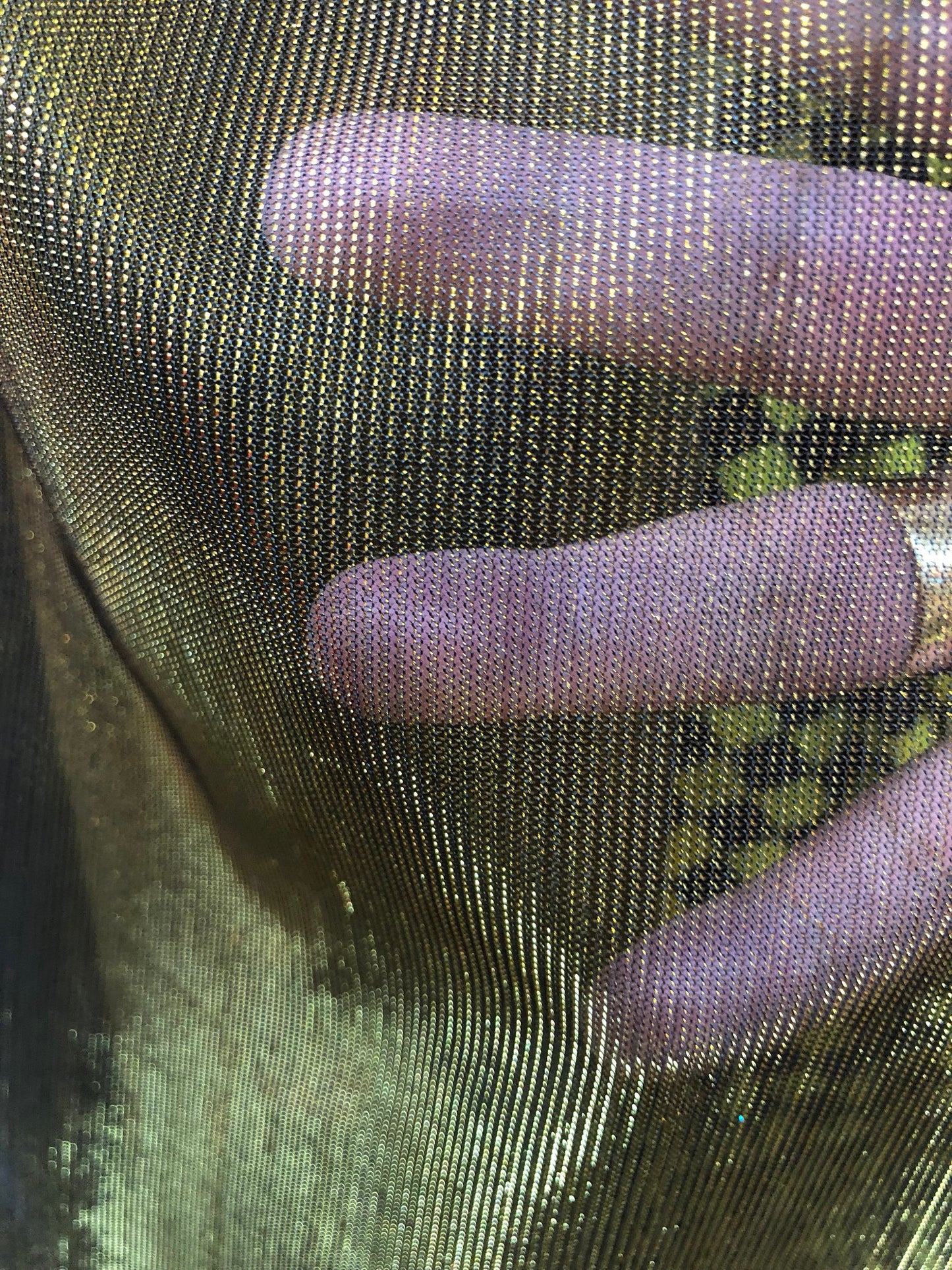 Metallic mesh black gold 4way stretch 58/60" Sold by the YD. Ships worldwide from Los Angeles California USA.