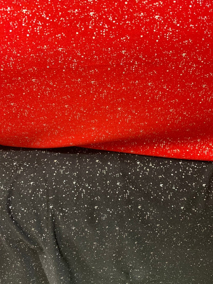Metallic sparkles nylon spandex black, red, and navy 4way stretch 58/60" Sold by the YD. Ships worldwide from Los Angeles California USA