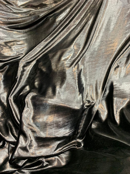 Silk lurex shining black velvet non stretch 55/57" Sold by the YD. Ships worldwide from Los Angeles California USA.