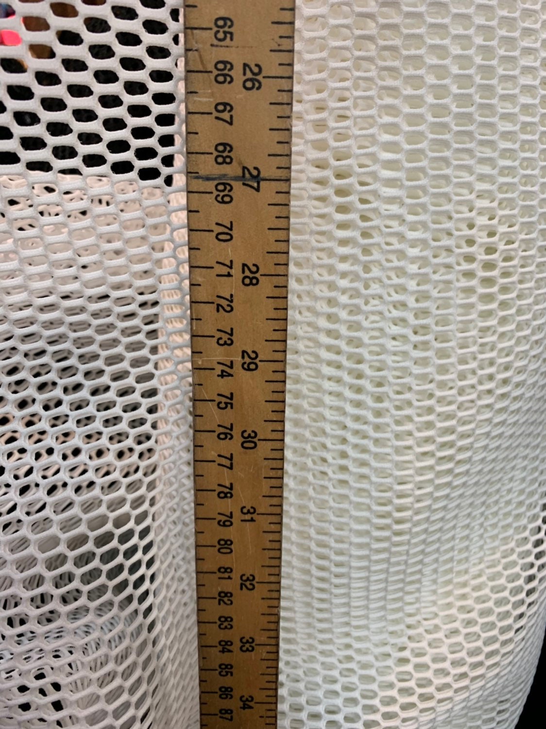 Heavy sport mesh with big holes 2way stretch 58/60" Sold by the YD. Ships worldwide from Los Angeles California USA.