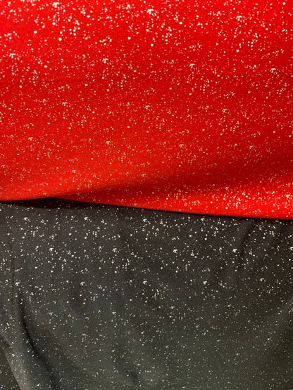 Metallic sparkles nylon spandex black, red, and navy 4way stretch 58/60" Sold by the YD. Ships worldwide from Los Angeles California USA