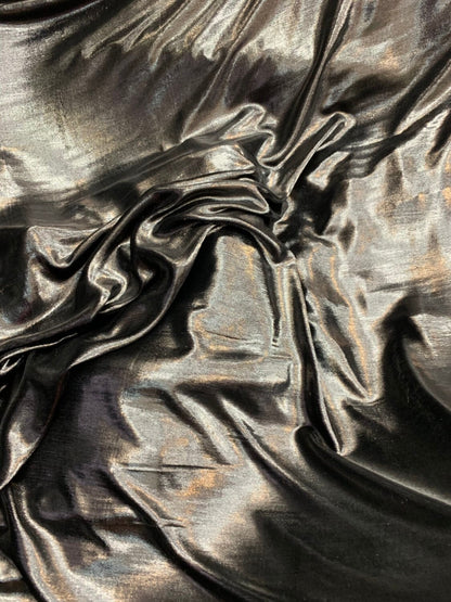 Silk lurex shining black velvet non stretch 55/57" Sold by the YD. Ships worldwide from Los Angeles California USA.