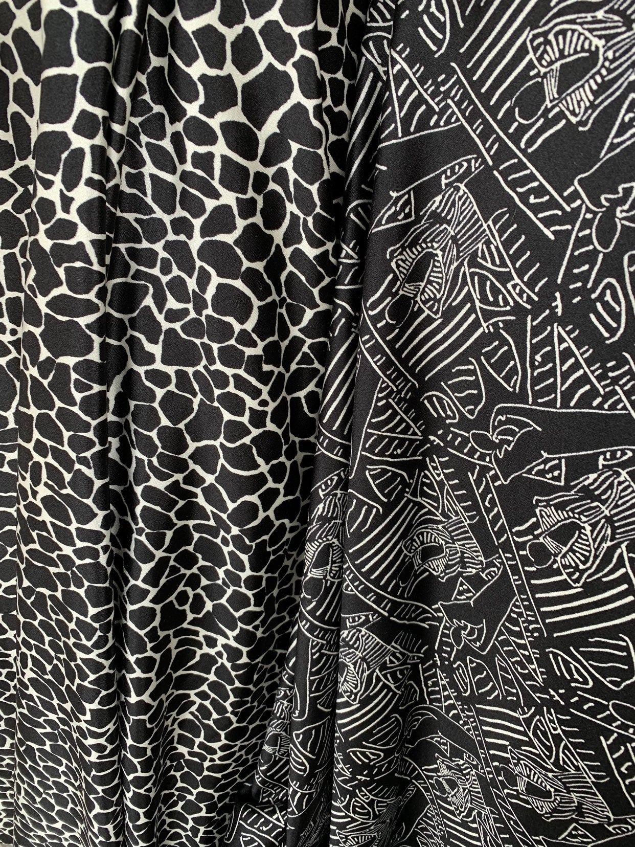 Jumbo spandex print heavy spandex 4way stretch 48/50" Sold by the YD. Ships worldwide from Los Angeles California USA.