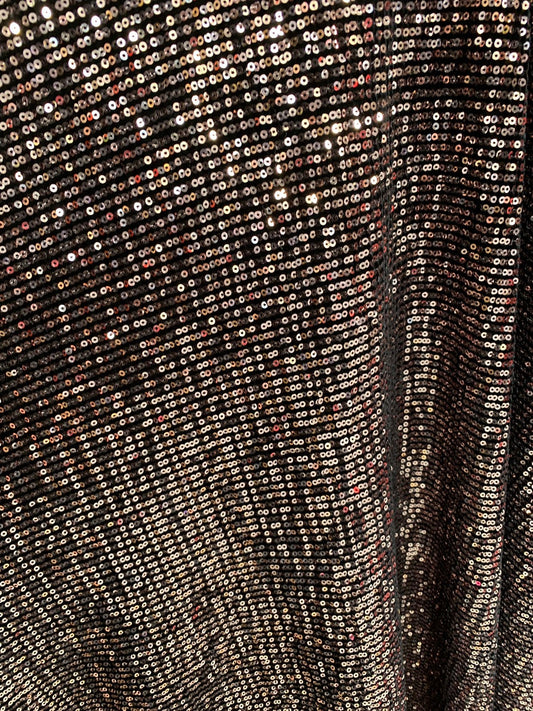 Mini glitz seq rose gold on stretch heavy stretch velvet 4way stretch 60/62" Sold by fhe YD. Ships worldwide from Los Angeles California USA