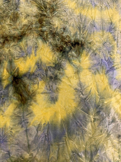 New heavy tie dyed print stretch velvet 420gsm 4way stretch 58/60" Sold by the YD. Ships worldwide from Los Angeles California USA.