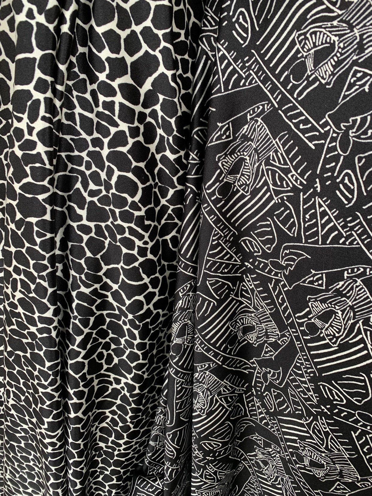 Jumbo spandex print heavy spandex 4way stretch 48/50" Sold by the YD. Ships worldwide from Los Angeles California USA.