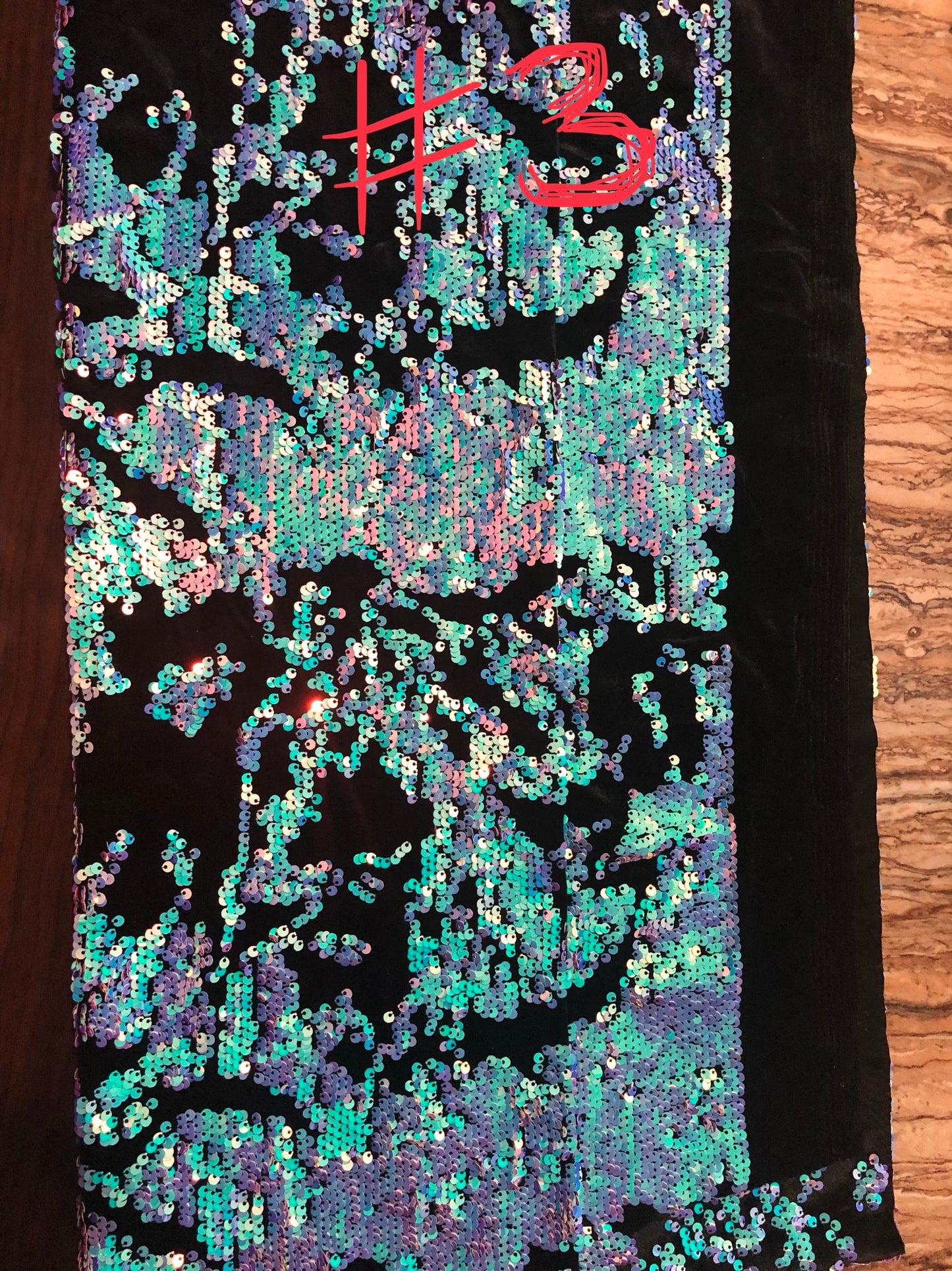 SAMPLES- 10 Pieces of samples of velvets/sequins. (Individual upon request)