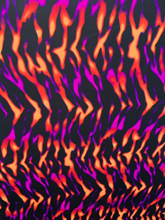 New tiger camouflage design print on heavy nylon spandex 4way stretch 58/60" Sold by the YD. Ships worldwide from Los Angeles California USA