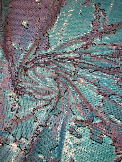 New Unicorn iridescent white/pink reversible sequins on spandex base 2way stretch 58/60" Sold by the YD. Ships worldwide from Los Angeles CA
