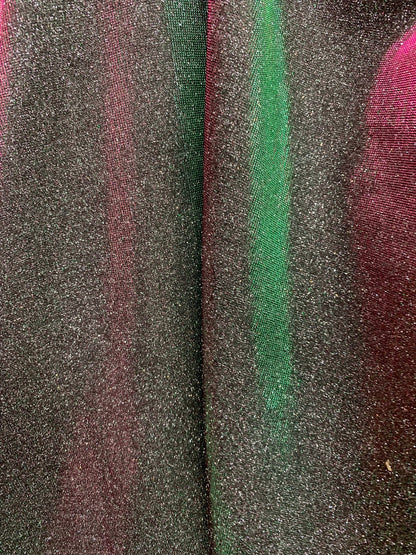 New Iridescent heavy metallic poly super techno fabric 4 way stretch 58/60" Sold by the YD. Ships worldwide from Los Angeles California USA.