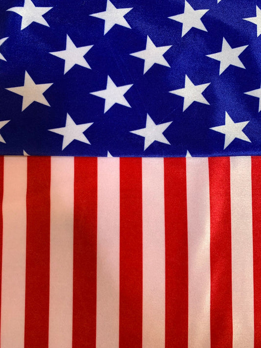 New stars and stripes design print on heavyweight stretch velvet 4way 58/60" Sold by the YD. Ships worldwide from Los Angeles California USA