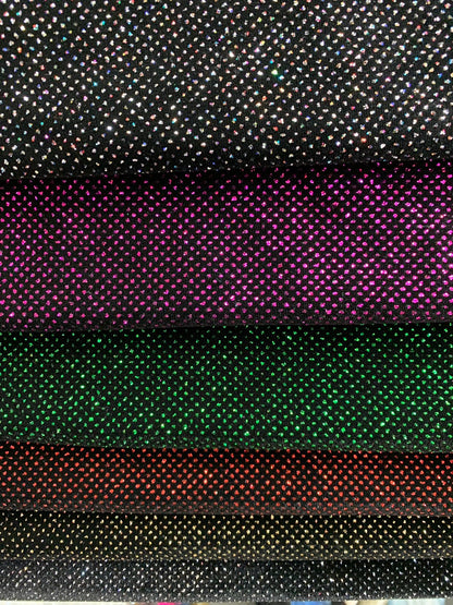 New sparkling stretch velvet best quality with shining glitter all over 4way stretch 58/60" Sold by the YD. Ships worldwide from Los Angeles