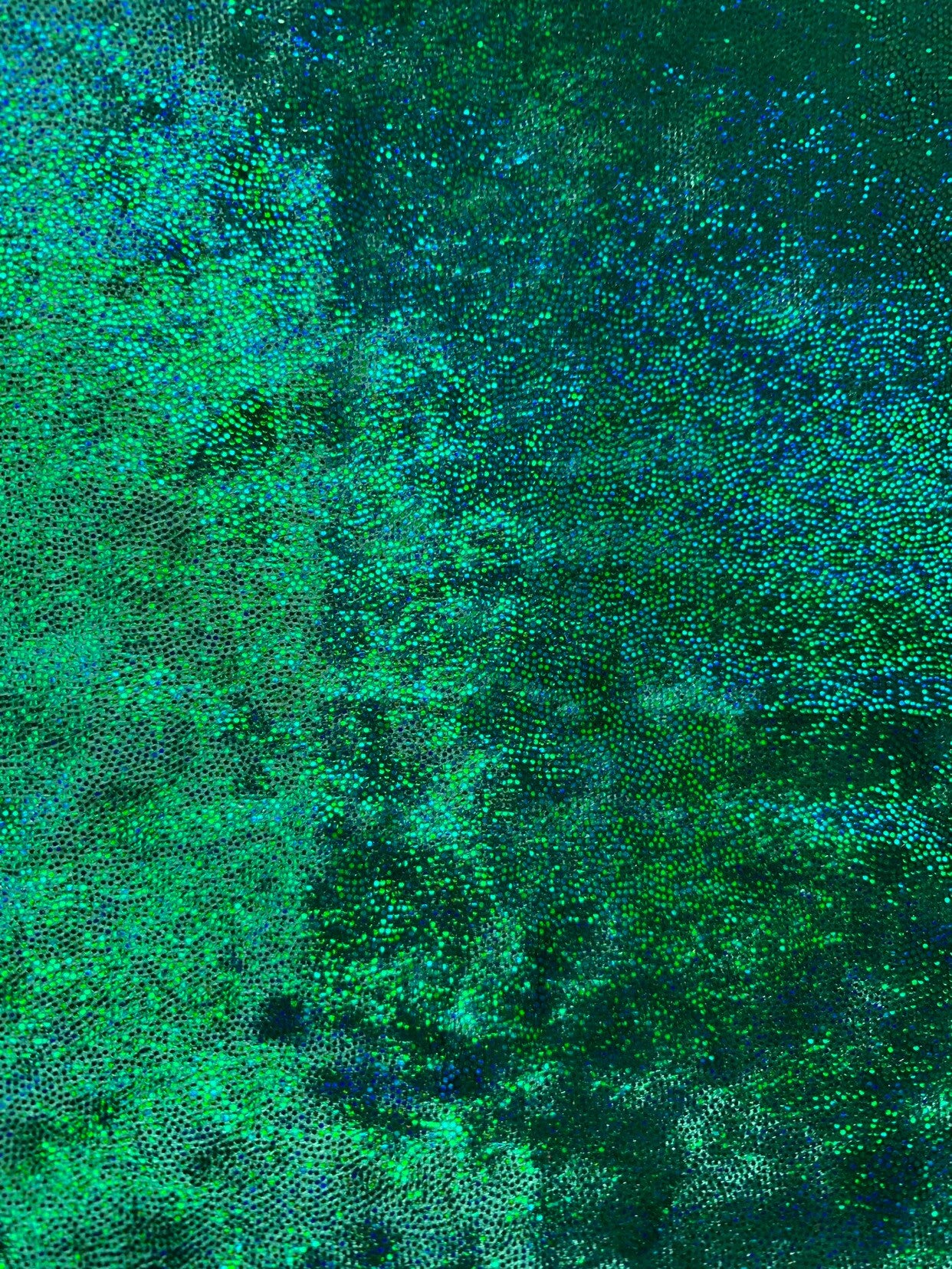 New oil slick iridescent foggy foil on stretch velvet 4-way stretch 58/60” Sold by the YD. Ships worldwide from Los Angeles California USA.