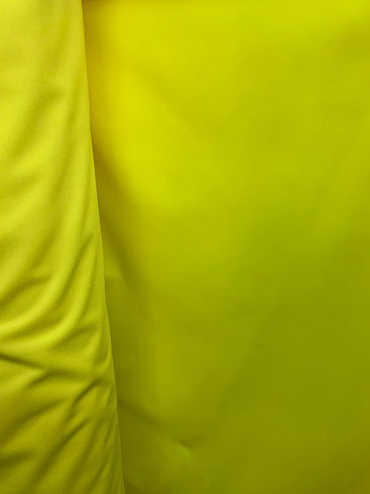 New stretch vinyl with foil Neon Yellow 4way 58/60" Sold by the YD. Ships worldwide from Los Angeles California USA.