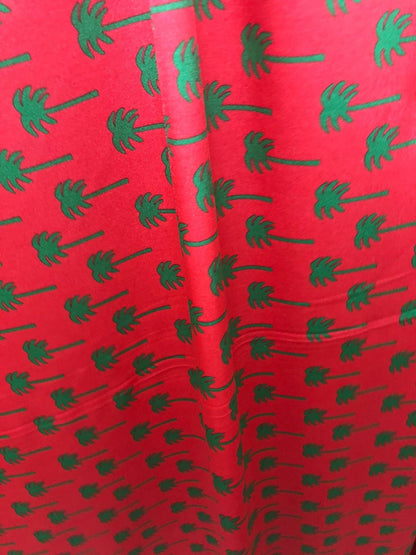 New Palm Trees Design Print On Nylon Spandex 4-Way Stretch 58/60" Sold By The YD. Ships Worldwide From Los Angeles California USA.