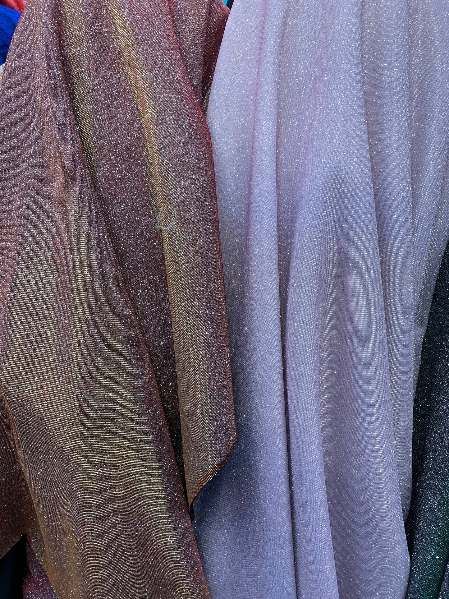 New Iridescent heavy metallic poly super techno fabric 2-way stretch 58/60” Sold by the YD. Ships worldwide from Los Angeles California USA.