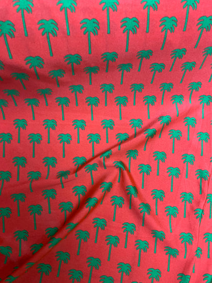 New Palm Trees Design Print On Nylon Spandex 4-Way Stretch 58/60" Sold By The YD. Ships Worldwide From Los Angeles California USA.