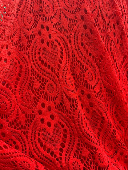 New Stretch lace Isabella design 4-way 58-60” Sold by the YD. Ships worldwide from Los Angeles California USA.