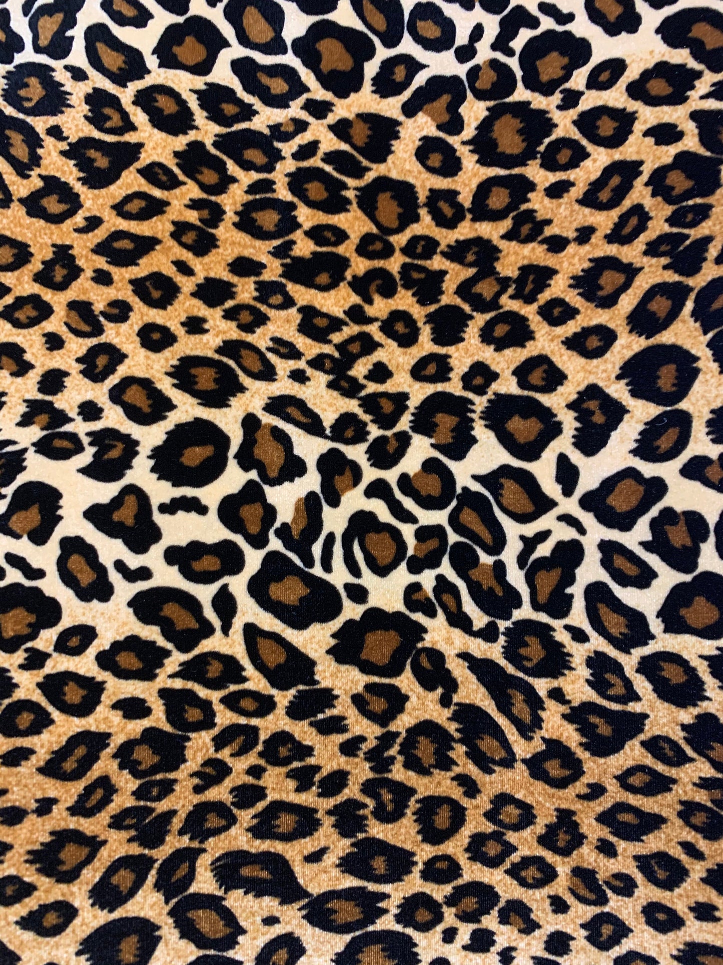 New Leopard design exotic animal print on 4-way stretch velvet 58/60” Sold by the YD. Ships worldwide from Los Angeles California USA.