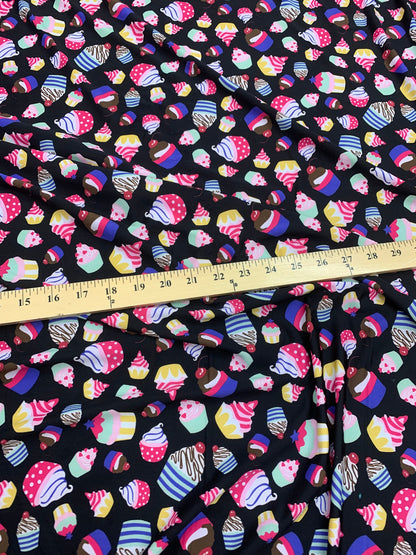 New cupcakes design print on nylon spandex finest quality 4-way stretch 58/60” Sold by the YD. Ships worldwide from Los Angeles California.